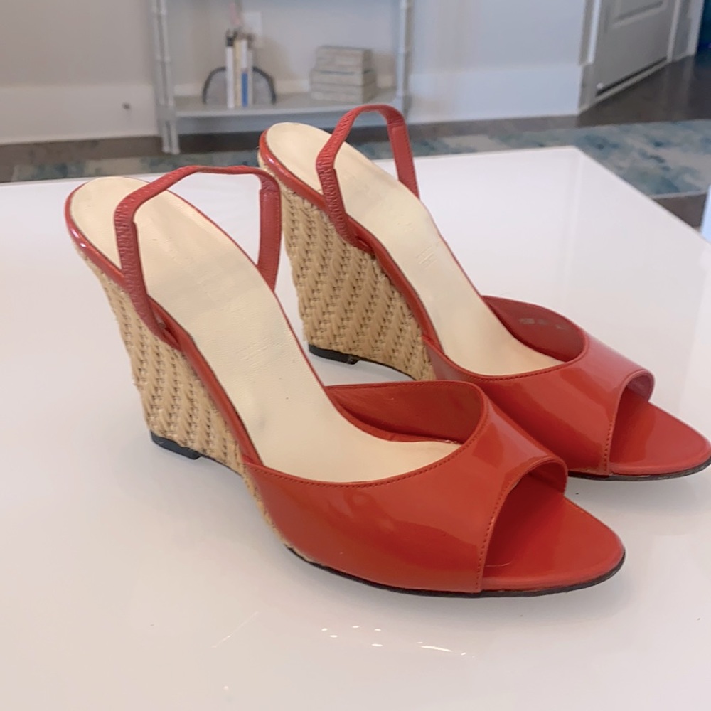 BALLY Red/Orange Sandals designer heels